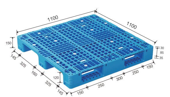 1100x1100 rackable plastic pallet